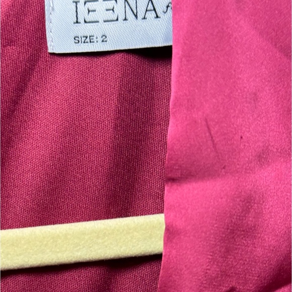 NWT Ieena for Mac Duggal Flounce Sleeve V-Neck Trumpet Gown in Raspberry Size 2 - Picture 8 of 9